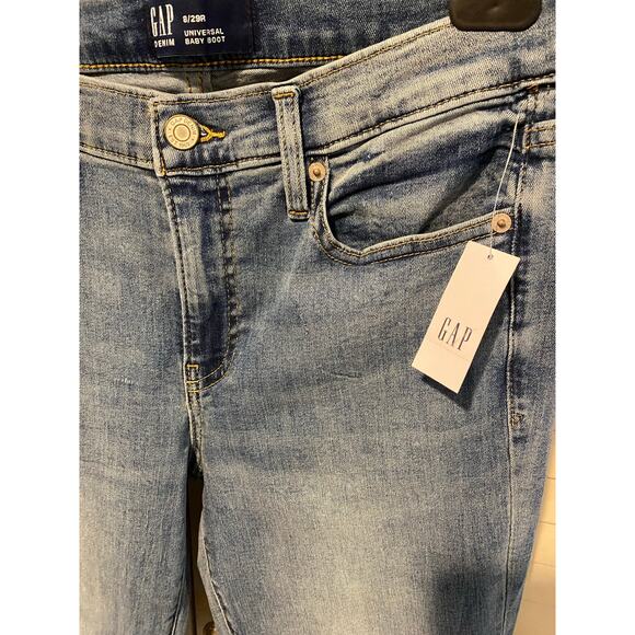 NWT Gap Mid Rise Universal Baby Boot Jeans US 8/29 Regular Medium Blue Wash - Picture 8 of 15